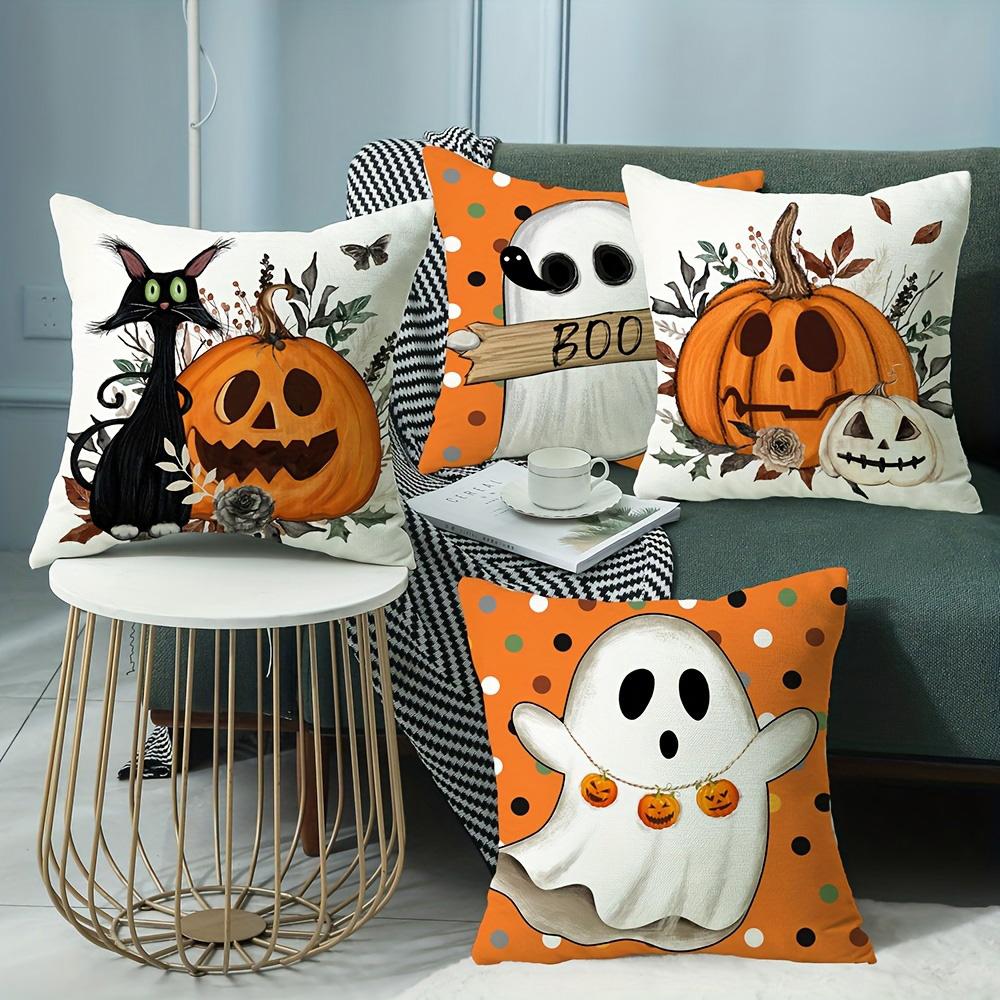 Black Cat With Pumpkin Pillow Coversuitable For Sofa Car Bedroom Decorative Cushion Cover Pillow Cover