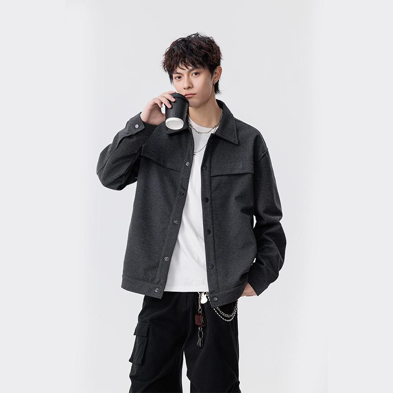 

Spring and Autumn New Top Jacket Men s Trend Knitted Casual Lapel Jacket Simple and Fashionable Jacket Men s Coat 3XL