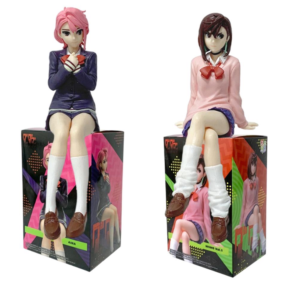 New Anime Dandadan Ayase Momo Shiratori Aira Sitting posture S.H.Figuarts Transformed Assembly PVC Action Figures Model Toy Gift