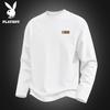 PLAYBOY Men's Long-Sleeve Cotton Crew Neck T-Shirt
