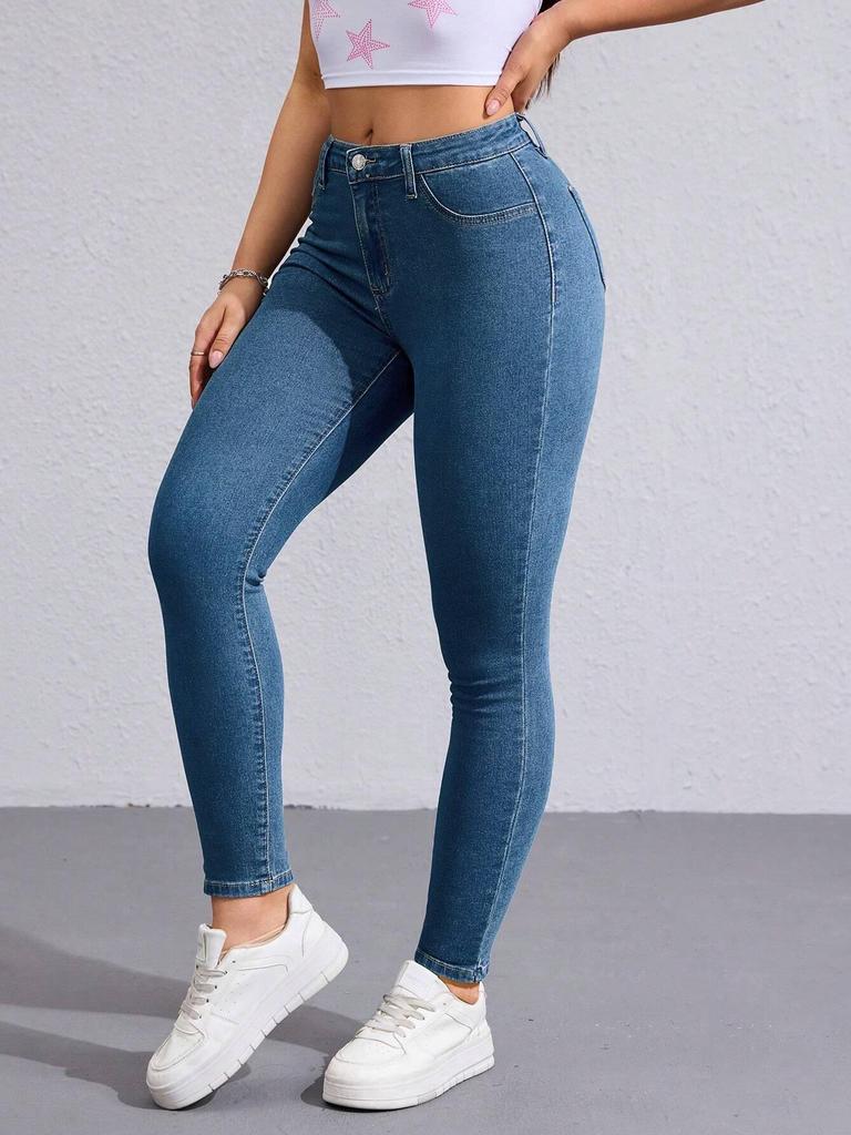 2026 European & American Women's Slim Fit Elastic Denim Jeans