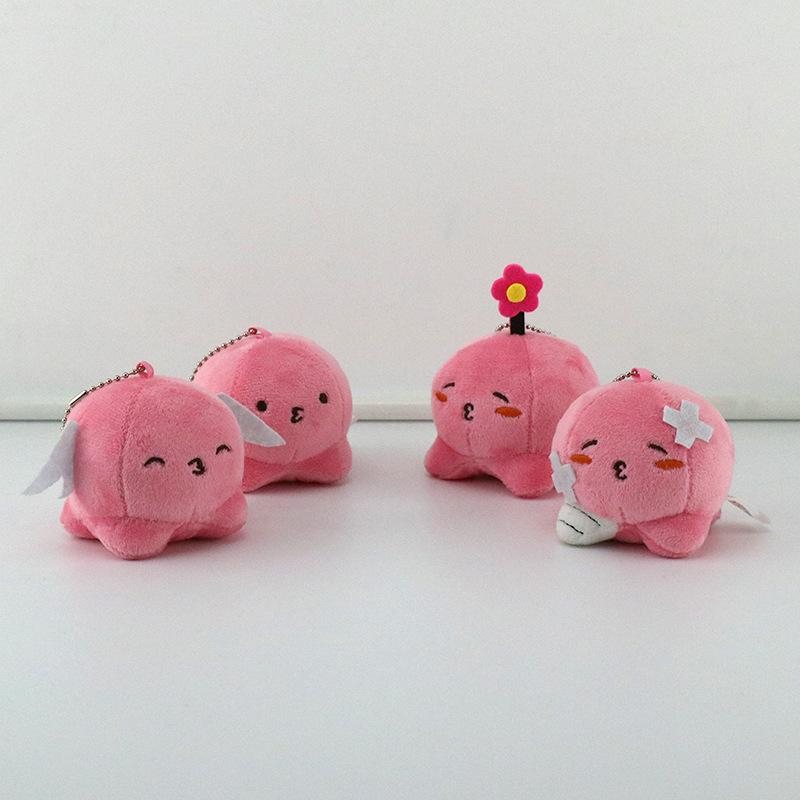 Anime Octopus Plush Toy Pink Octopus Figure Bag Charm Soft Cute Doll Gift 4pcs