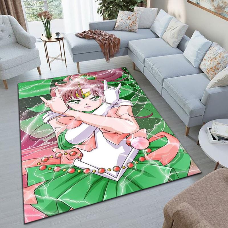 Cute cartoon theme Sailor Moon Tsukino Usagi cartoon rug Multifunctional household anti-slip decorative door mat, outdoor floor mat, and carpet Y14