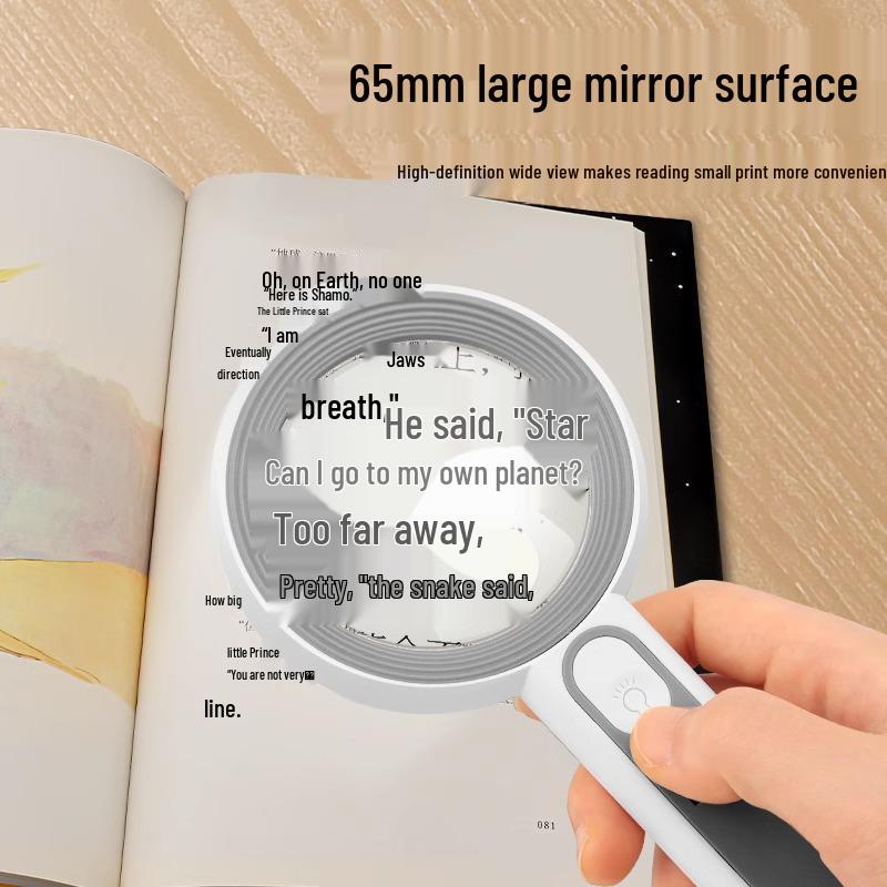 Rechargeable 80x LED Magnifying Glass: HD Magnifier for Reading, Electronics Repair & Jewelry Appraisal