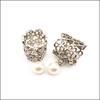 Hollow Out Clothing Accessory Flower Elegant Heart Women Brooches Pearl Shawl Buckle Scarf Buckle