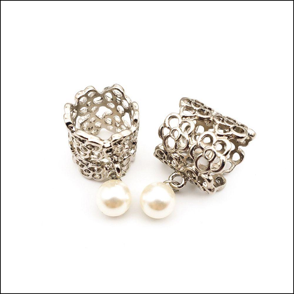 Hollow Out Clothing Accessory Flower Elegant Heart Women Brooches Pearl Shawl Buckle Scarf Buckle