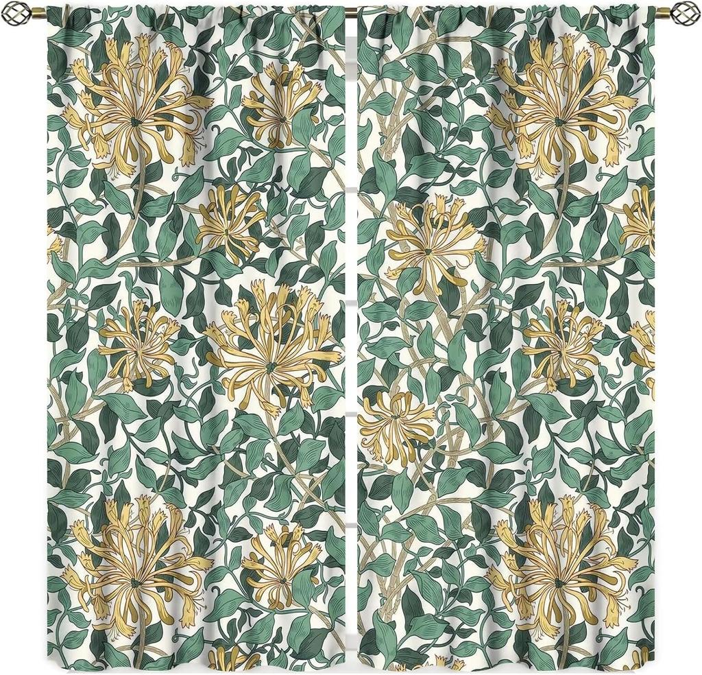 Vintage William Morris Botanical Windows Curtains Tree Life Floral Patterns Living Room Bedroom Curtain Polyester Perfect For Area