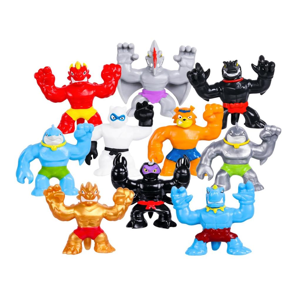 Goo Jit Zoo Minis, Mini Mega 10-Pack Stretch, Squish, and Battle with 10 Minis!