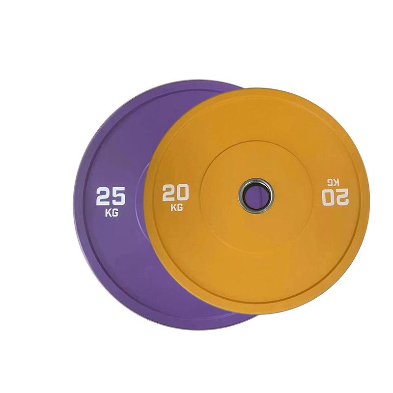 Colorful Rubber Weightlifting Plates - Drop-Resistant Set for Gym & Home Training