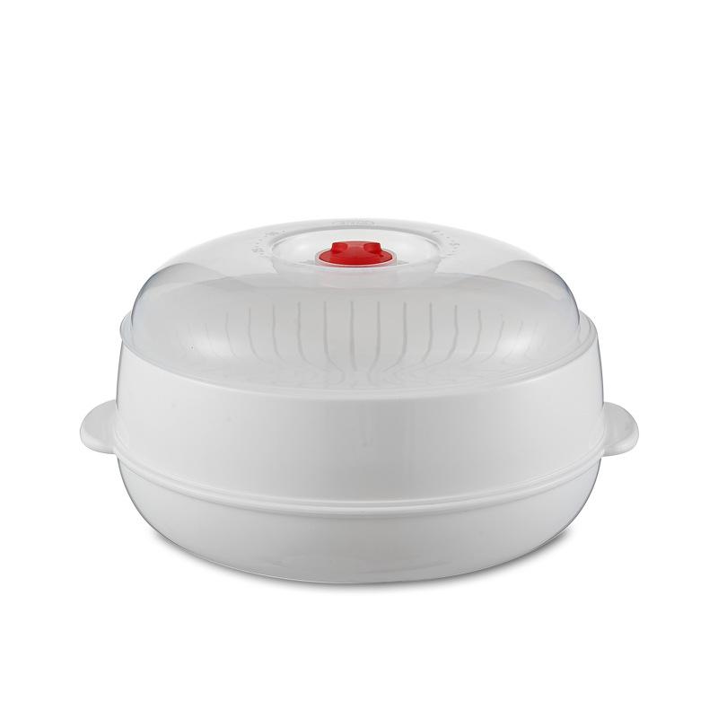 1Pcs Microwave Food Steamer Microwave Heat-resistant Plastic Steaming Tray Set