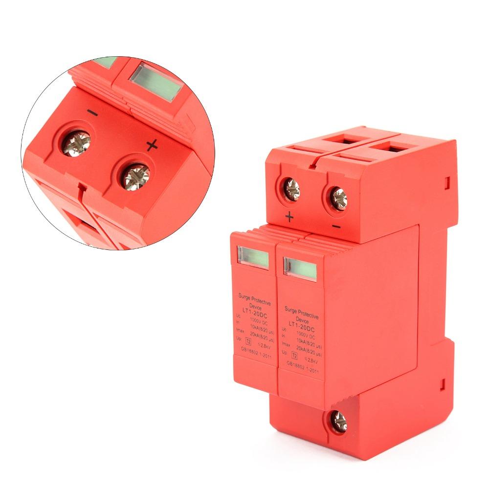 1000VDC Low Voltage Arrester 2P House Arrester Device House Protective Device Electrical Systems
