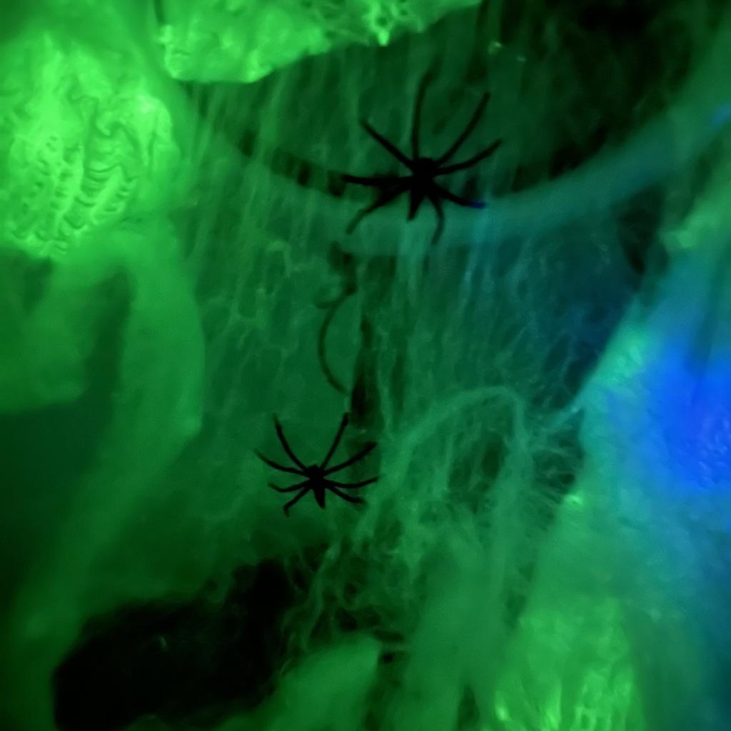 Halloween Decoration: Luminous SpideWeb, Silk, Luminous Spider Cotton, Haunted House, SecretRoom, Tomb Scene Arrangement And Decoration Props
