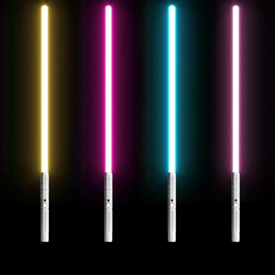 POTAN Metal Lightsaber Colorful Light Led Flash Stick Alloy Grip Sword Toy With Strike Sound For Boys As