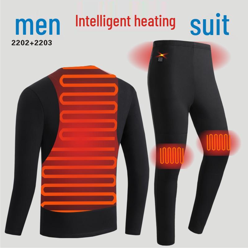 Grenzüberschreitendes Smart-Heating-Paar-Set: Konstant Temperatur Warme Unterwäsche & Lange Hosen