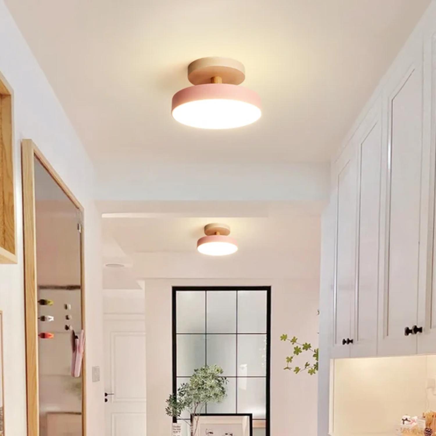 

Новый современный круглый потолочный светильник из бревен, люстра, потолочный светильник для спальни, кухни, коридора, декоративный светильник 3 color dimming белый