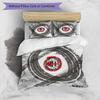 Set Lenzuola Stampa AC Milan 3 Pezzi Morbido Delicato sulla Pelle Lavabile Copripiumino e Federe Set Stagione Unica Camera da Letto