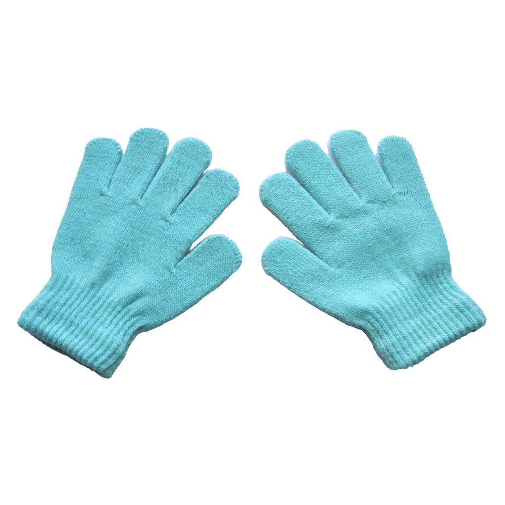 1 Pair Kids Gloves Exquisite Keeping-warm Children Gloves Practical Simple Clothes Accessory with Solid Color for Winter Wear