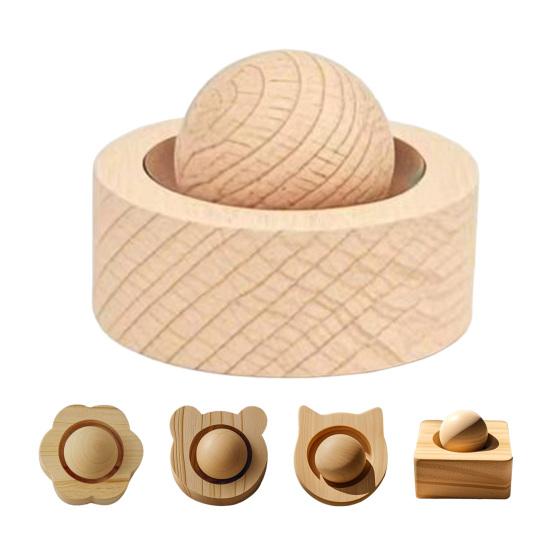Wooden Essential Oil Diffuser Round Ball Aromatherapy Diffuser Small Passive Diffuser for Office Home Car Sauna Room SPA Center Yoga