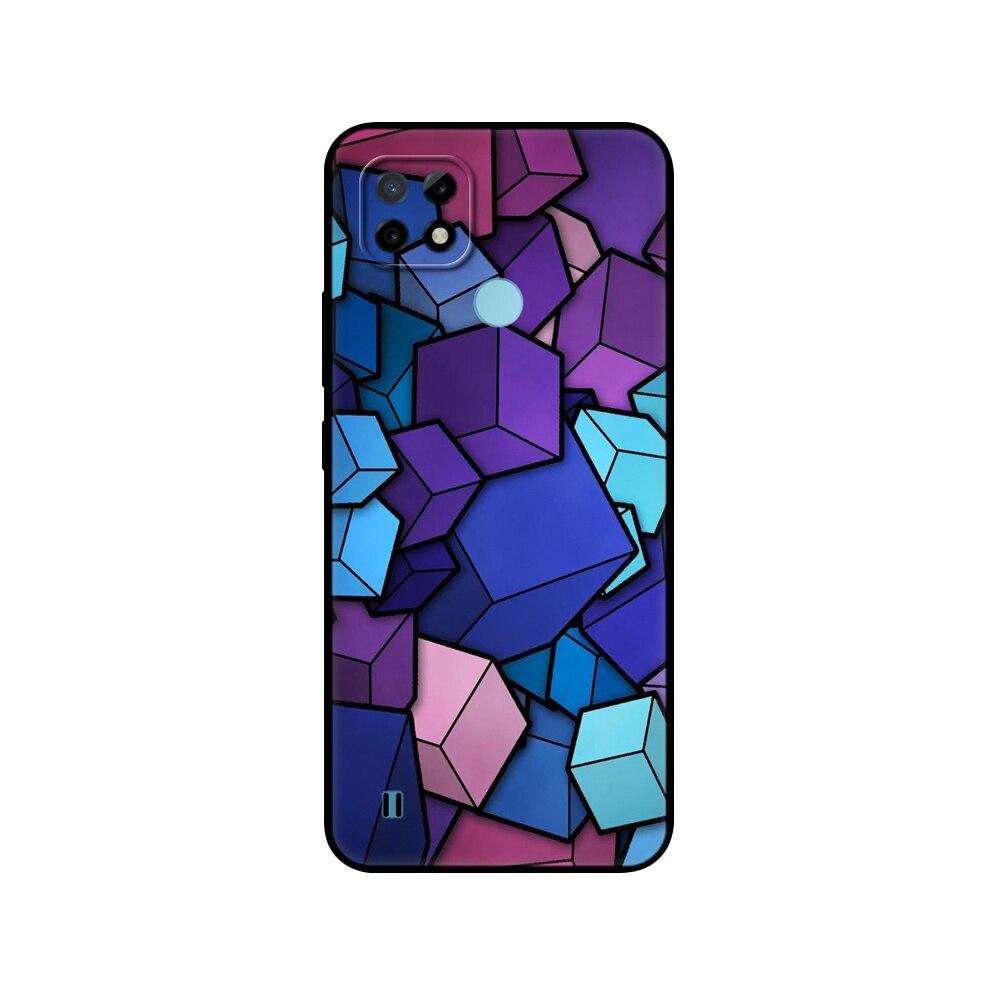 For Realme C21 Case Silicon Back For OPPO RealmeC21 C 21 Phone Covers 6.5" Funda RMX3201 Bumper Capa Etui Soft Black Tpu Case