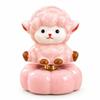 Moving Base Rotating Desk Ornament Porcelain Yearly Mascot Gift Cute Ceramic Sheep  Spring Festival