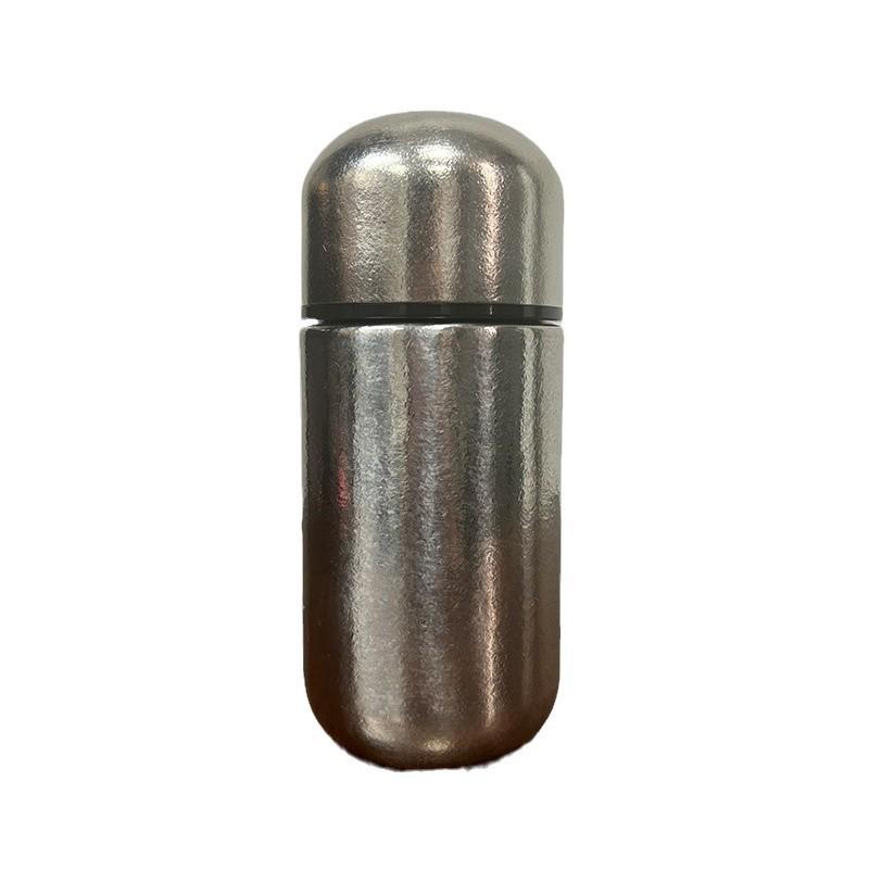 Pure Titanium Mini Thermos Cup: Capsule Tea, Coffee & Straw Mug