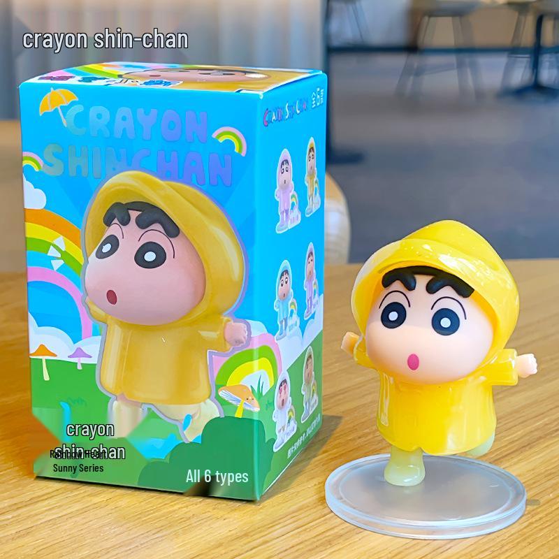 Crayon Shin-chan Trendy Anime Toy: Cute Desktop Car Ornament & Home Decoration Blind Box