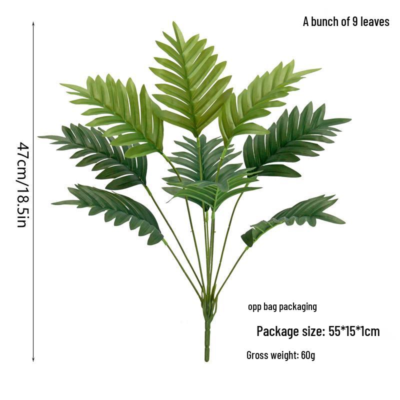 Areca Palm Green Plant Simulation with Potted Palm Leaves for Indoor/Outdoor Decoration – Fake Tree Bonsai Ornament