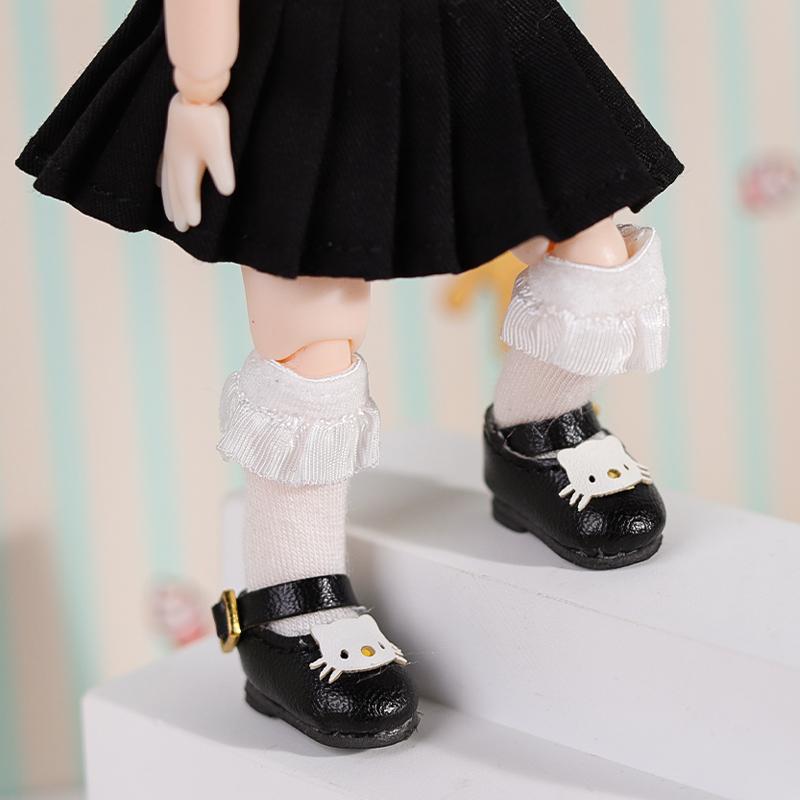 Perfect 1 Pair of OB11 Doll Uniform Cat Shoes OB11 Accessories 1/12 Bjd Doll Shoes Decoration Detachable Doll PVC Material Two Colors