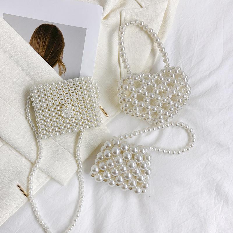 Adorable Little Bag for Children - Little Princess Trendy Pearl Mini Handbag for Cross-body or Shoulder Wear