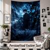 Wall Hanging Tapestry With Custom Name & Text, Solo Leveling Decorative Tapestry For Bedroom