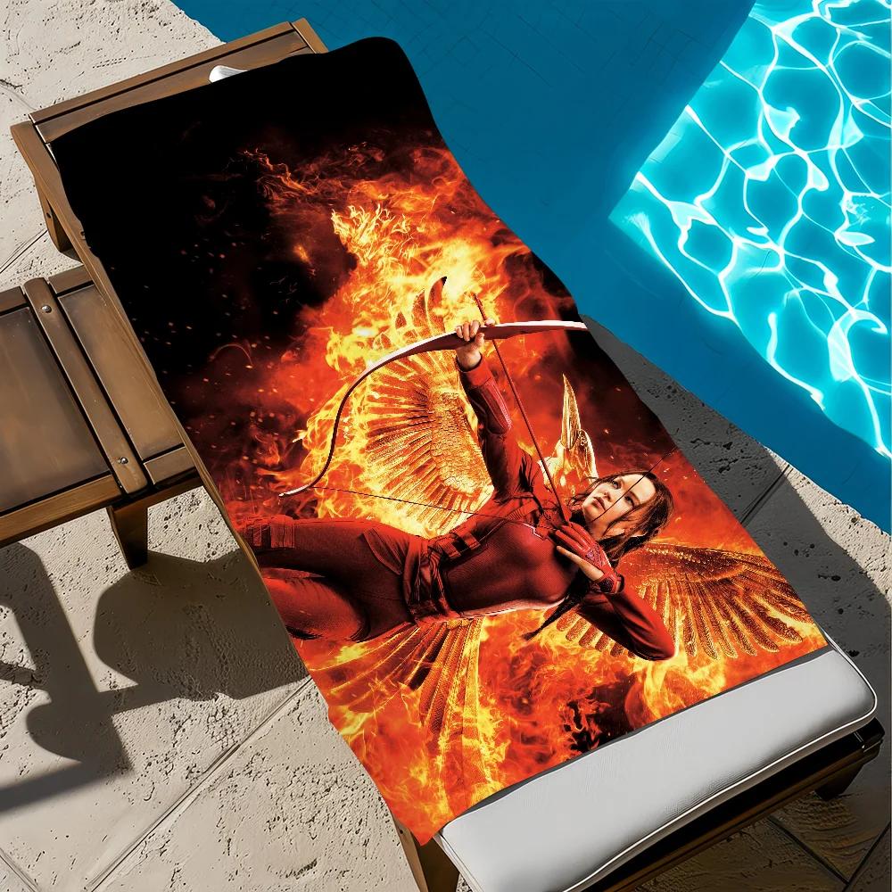 Serviette Les Jeux de la Faim Serviette de Plage Piscine Portable Séchage Rapide Sable Voyage Extérieur Couverture de Bain Tapis Fin Serviette de Bain 50x100cm(20x40in)