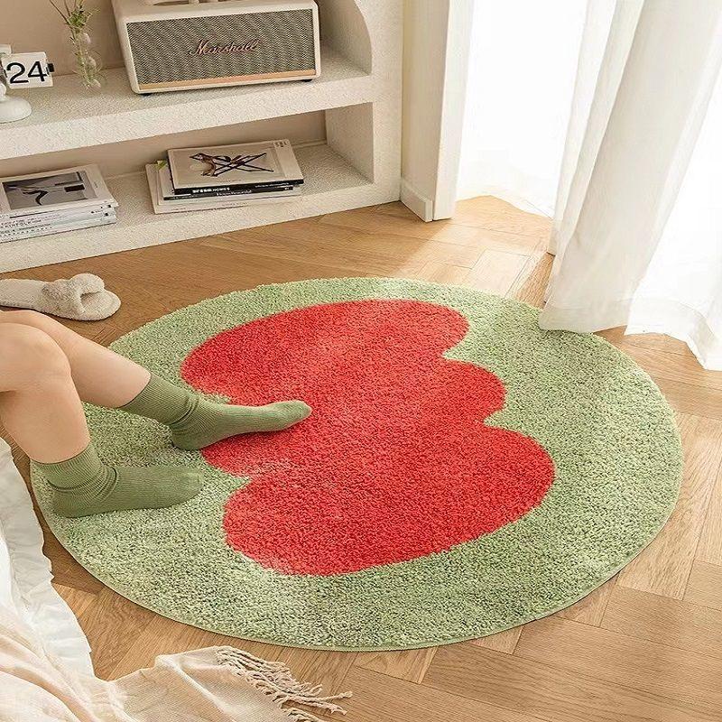 

Круглый ковер для гостиной Туалетный столик Спальня Прикроватный ковер Коврик для дивана Абстрактный круглый коврик для пола 60CMx60CM