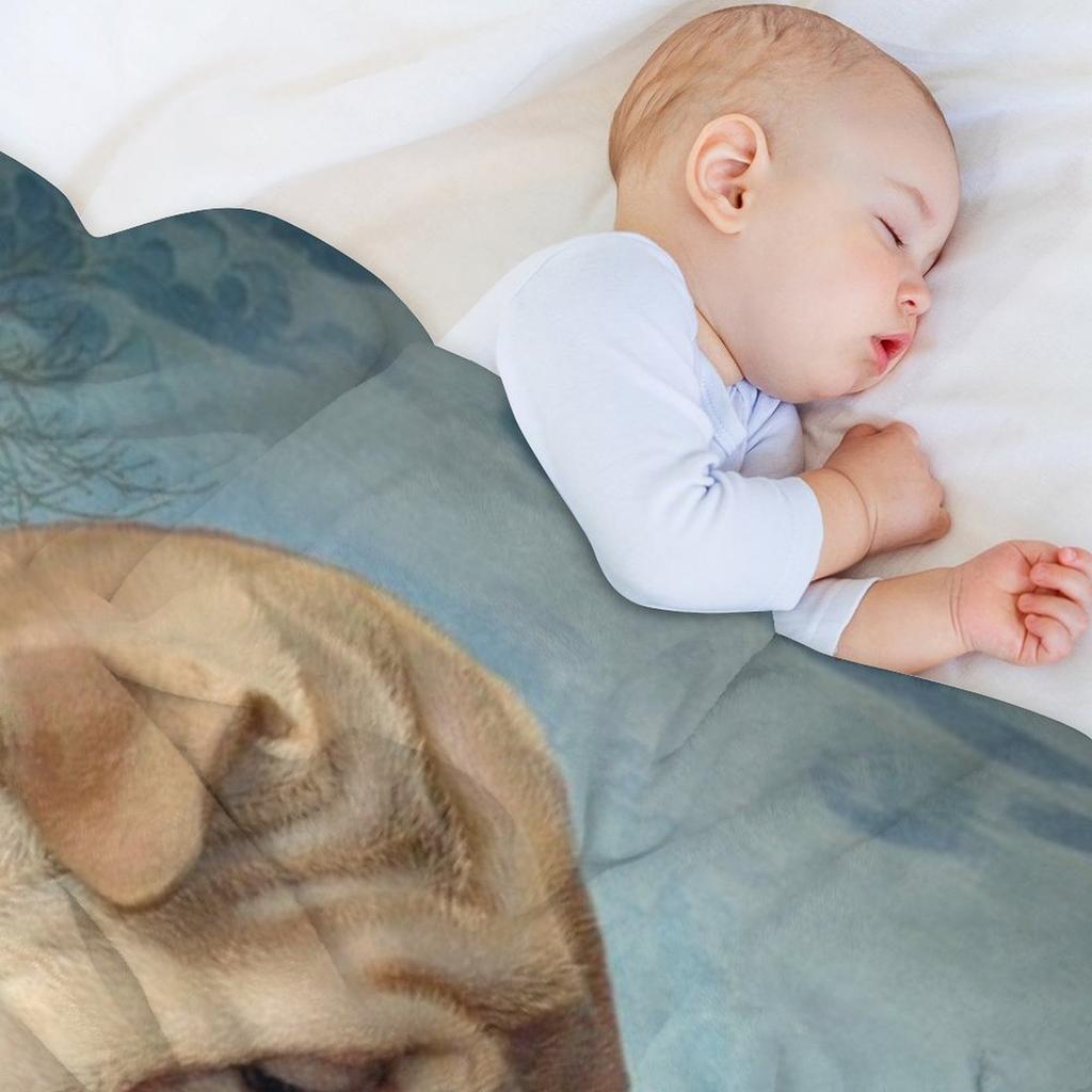 Shar Pei Puppy Throw Blanket Thermals For Travel Moving Decorative Sofa Throw Blankets