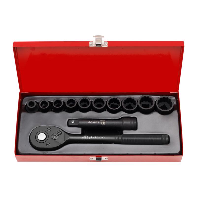 12-Piece Torx Star Hex Socket Set for Auto Repair and Maintenance, 1/2" Electric Socket Screws