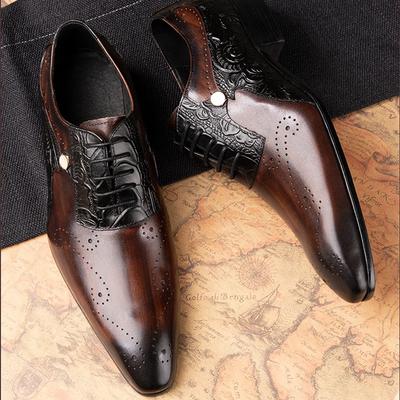 Mode Handgefertigt Herren Hochzeitskleid Brogue Schuhe Echtes Leder Schnürschuhe Neuestes Design Mode Freizeitschuhe Herren Spitzschuhe