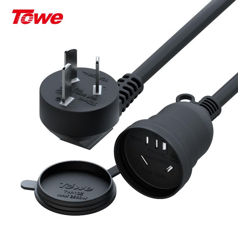TOWE G10 10A Waterproof 3-Pin Power Extension Cable