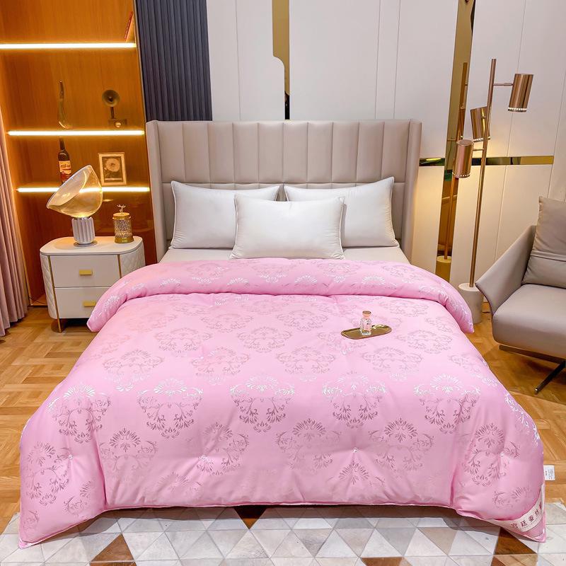 Pure Cotton & Mulberry Silk Jacquard Quilt - All-Season, Spring, Autumn, Winter, Mother-Child Gift Quilt