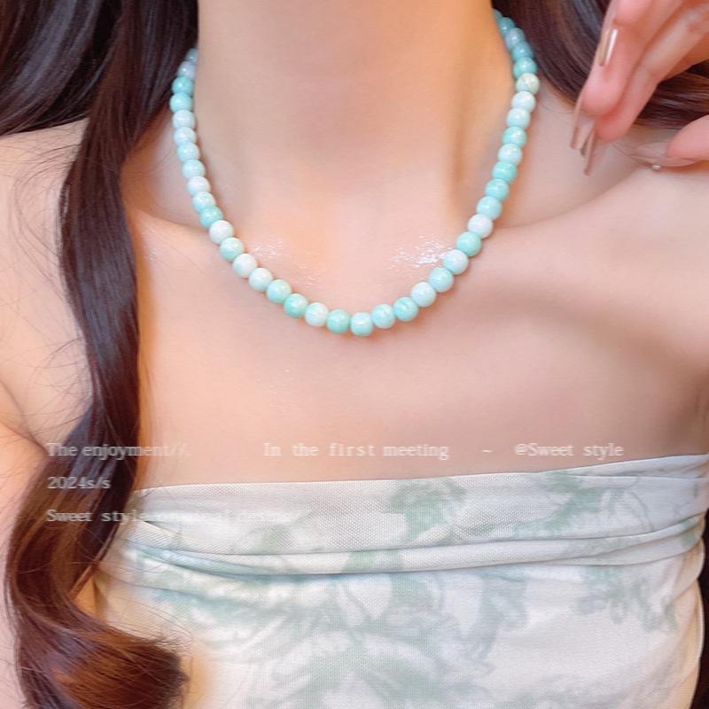 Colorful Dopamine Beaded Necklace for Women - Cute, Light Luxury Gift for Girlfriends