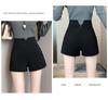 High-Waisted Black Slim-Fit Shorts 2024 Summer Women's Fashion