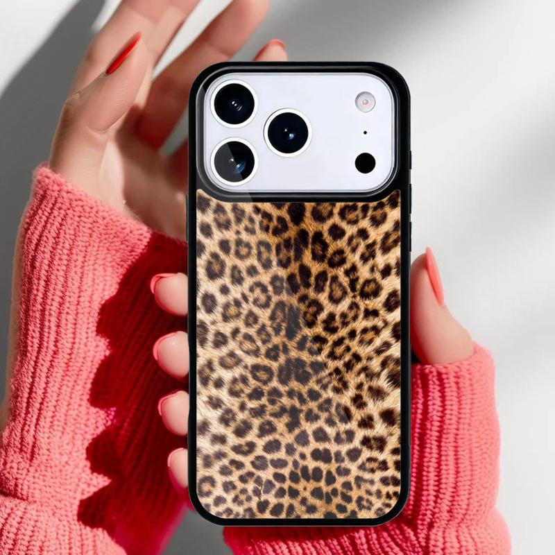 Fashion Leopard Phone Case for iPhone 17 16 15 14 13 Pro Max Back Cover for 12 11 Pro Coque