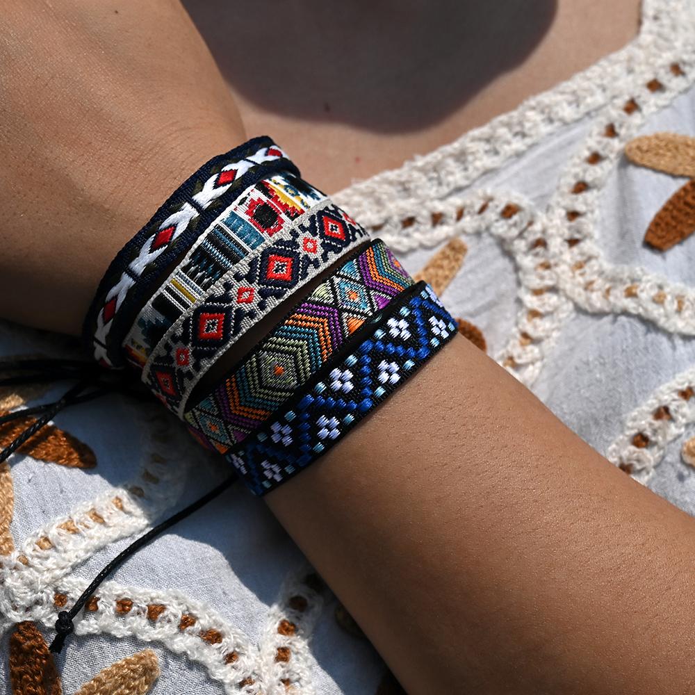 10Pcs/Lot Nepal Handmade Bracelet for Women Bohemia National Rope Charm Bracelet New Jewelry Accessories