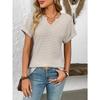 Summer New Women's V-neck Short-sleeved Loose Striped Casual Pullover T-shirt