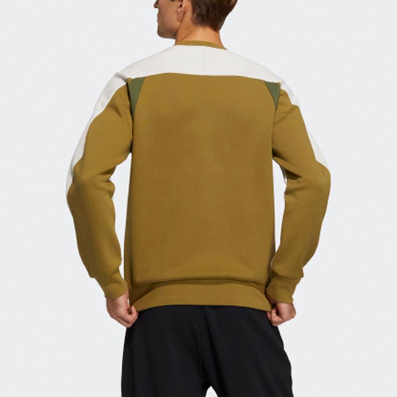 adidas Colorblock Lässiges Sport-Sweatshirt mit Rundhalsausschnitt Herren Tops Alumina-Braun GP0999
