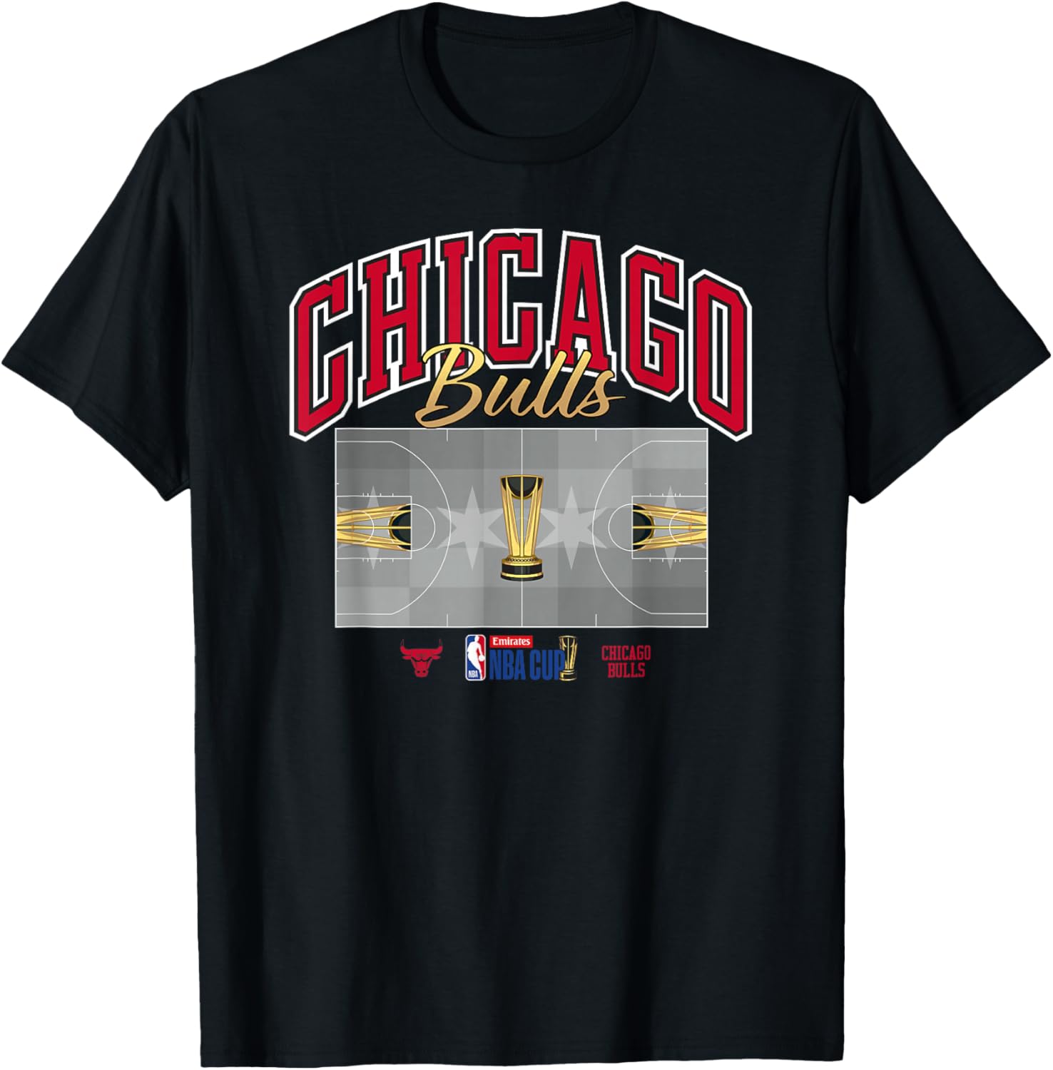 NBA Cup Chicago Bulls Court T-Shirt S