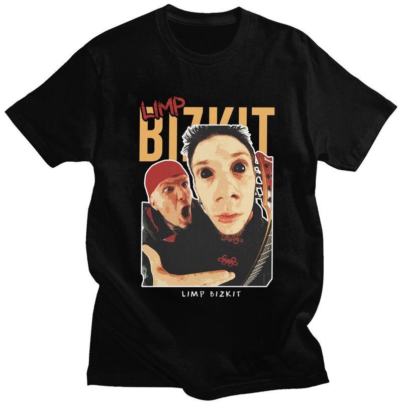 Custom Mens Bizkits Heavy Metal Rap Limp T Shirt Short Sleeves Cotton Tshirts Handsome Tshirt Casual Tees Slim Fit Clothes