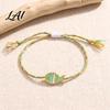 Colorful Striped Rope Bracelet Small Fish Handmade Braided Bracelet Boho Cute Woven Summer Beach Wrist Accessories String Adjustable Wristband