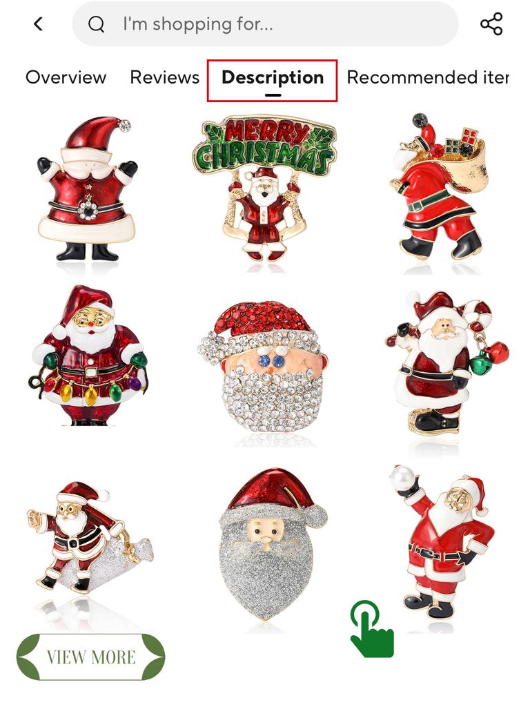 Christmas Enamel Santa Brooches for Women Unisex Rhinestone Character Pins Event Party Backpack Decoration Clothes Accessories