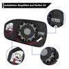 Heated Side Mirror Glass Rearview Mirror Left Right with Blind Spot  for Ford Fusion 2013 2014 2015 2016 2017-  Version
