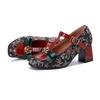 Spring and summer new products women's hand-polished retro Mary Jane three-dimensional bow high-heeled shoes