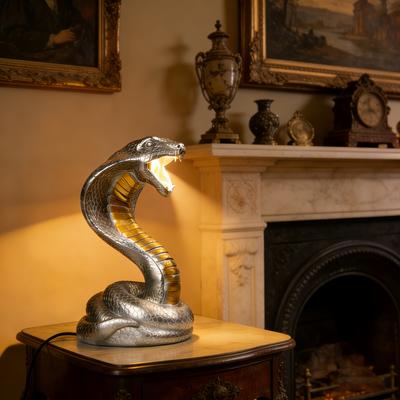Unique LED Snake Shaped Sculpture Light Artistic Style King Of Glasses Snake Bedside Lamp Bedroom Light Suitable for Home Decoration